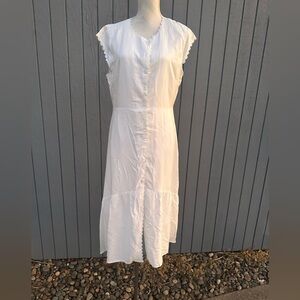 RIHOAS White Sleeveless Midi Sundress